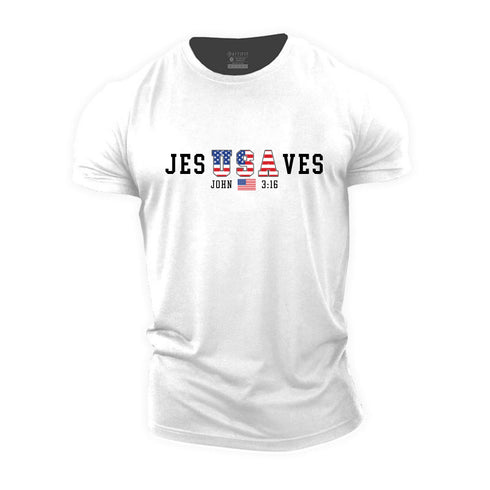Men's Jesus Saves Cotton T-Shirt